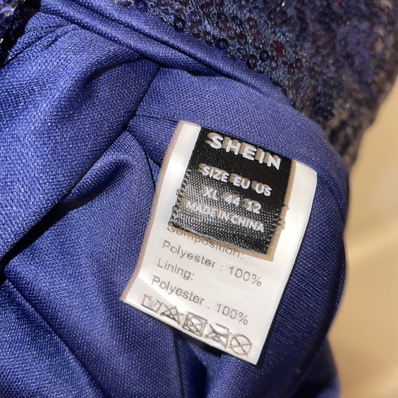 Shein Navy Sequin Dress Size XL - Picture 4 of 6